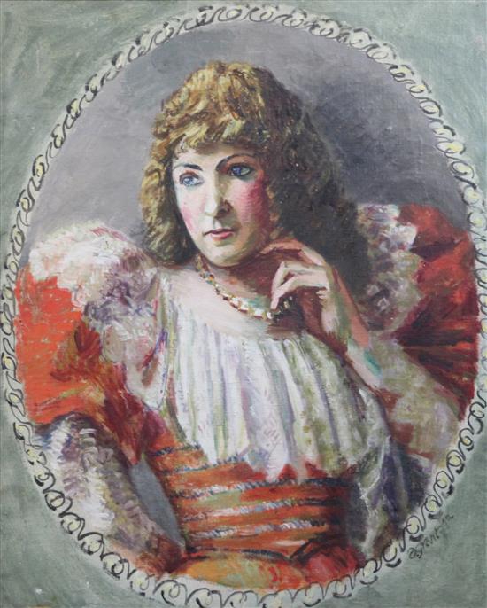 § Duncan Grant (1885-1978) Portrait of the actress Marie Lloyd 28 x 23in.